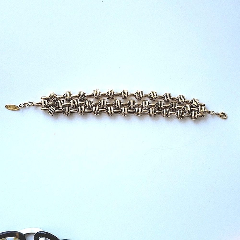 Talbots three strands gold tone bracelet.